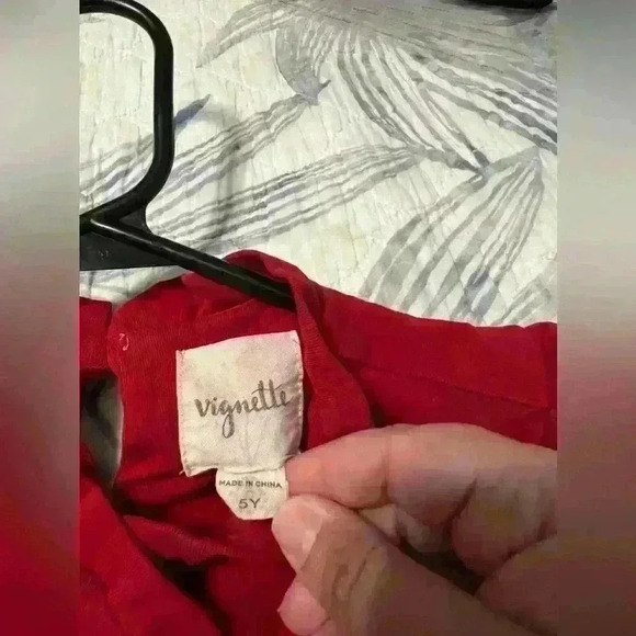 Vignette Hunter Dress Burgundy Girls Size 5. Perfect for Holidays/ Christmas - Picture 5 of 8